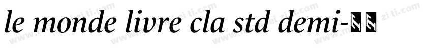 le monde livre cla std demi字体转换